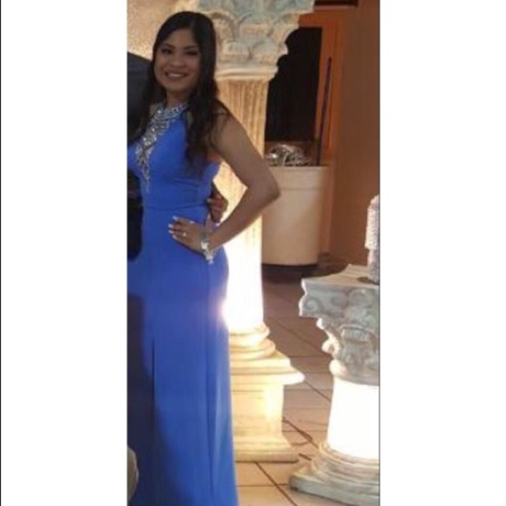 Blue long dress
